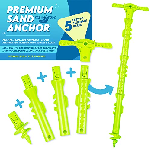Sandshark New Sport Boat Anchor And Jet Ski Anchor. 4Ft Shallow Water Anchor Pole For Boat. Must Have Pontoon Boat Accessories Anchor Kit. Kayak Anchor System. Easy Storage, High-Strength Abs Plastic. #TOP10