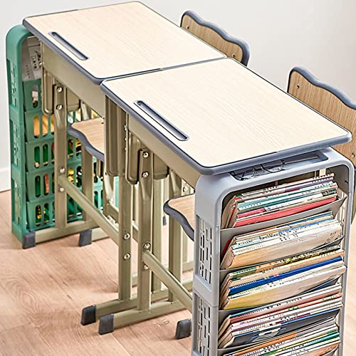 Classroom Bookshelf, Large Capacity Multi Layer Book Organizing Storage Shelf Magazine Rack For Students Classroom Home(Green) #TOP4