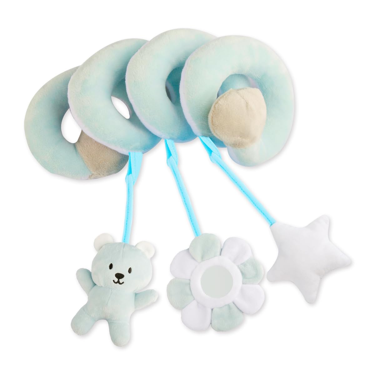 Lotsdonxia Spiral Toy, Available in Pink Pig and Blue Bear Designs – Suitable for Prams, Car Seats, and Cribs for 0-6 Months
