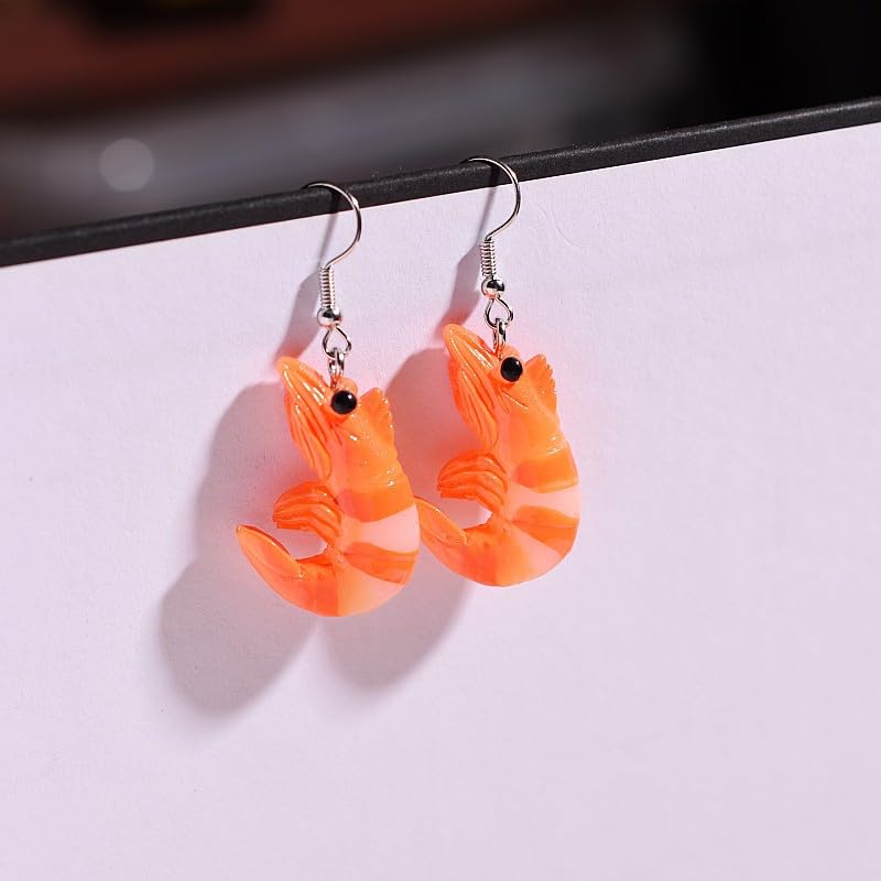 Lovely Shrimp earrings Earrings Cute Food Imitation Food Jewelry for Women4