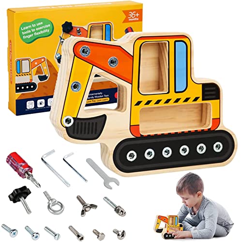 Qooloo Montessori Spielzeug ab 3 4 5 6 Jahre Montessori Schraubbrett Holz...