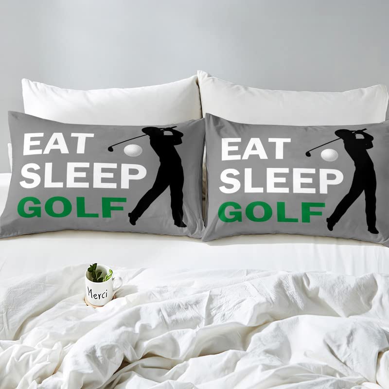 Homemissing King Size Golf Duvet Cover Boys Girls Golf Sports Bedding Set For Kids Women Men Ultra Soft Golf Lover Comforter Cover Set Gray Bedspread Cover Bedclothes Zipper - Image 4