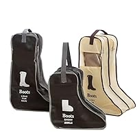 Dust-Proof Rain Boots Storage Bag Travel Zipper Pouch Portable Tote Shoes Organizer Drying Shoes Protect Shoes Storage Accessory(Black)