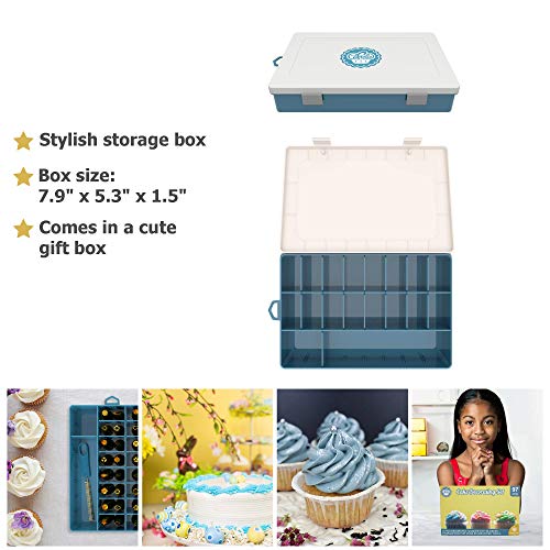 Cakebe Golden Color Cupcake Decorating Kit 97 pcs Cake Decorating Kit with 52 Icing Piping Bags and Tips Set Piping Set and Icing Kit with 28 Frosting Tips and Bags Cupcake Piping Set - Thumbnail 4