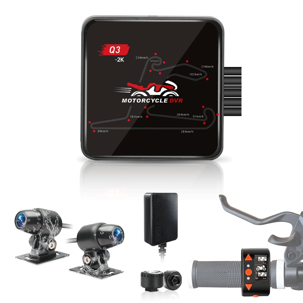 Amazon.co.jp: VSYSTO バイク用ドライブレコーダー 2K 前後カメラ 5G