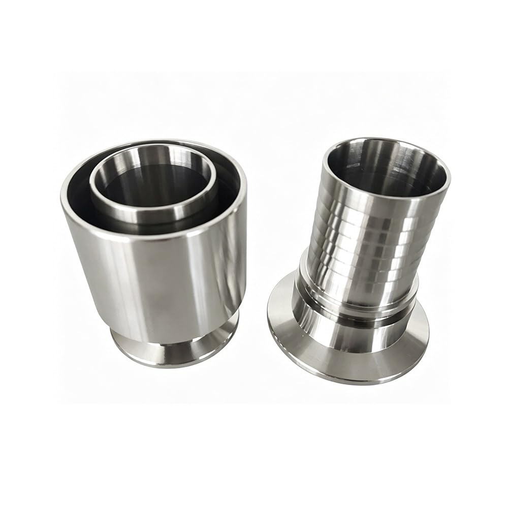 Złącze zatrzaskowe z końcówką do piwa ze stali, Adapter hydrauliczny 304 SS Króciec do węża 38 mm na zacisk K50,5/K64, odporny kwasy i korozję(K50.5mm-47mm-64mm)
