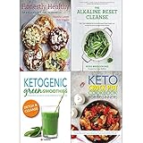  Honestly healthy cookbook [hardcover], alkaline reset cleanse [hardcover], ketogenic green smoothies, keto crock pot cookbook collection 4 books set