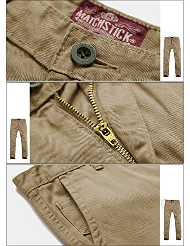 Image of Match Mens Regular-Fit Casual Flat Front Chino Pants