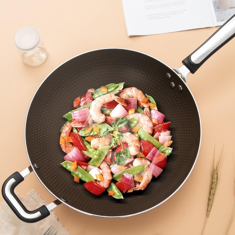 Wok de aluminio fundido antiadherente 13.4 pulg miniatura 3