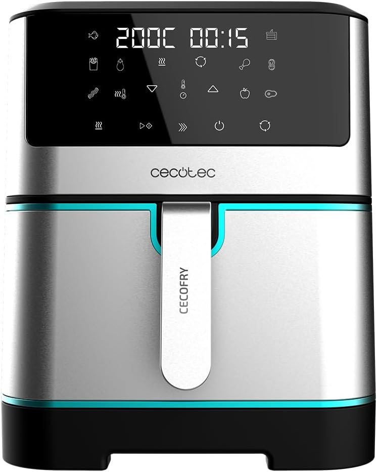 Cecotec Air Fryer Cecofry Supreme 8000, 8 L, 1800 W, 10 menu, Tecnologia di Cook Perfeft, 30ºC - 200 ° C, Controllo Touch. Cecotec Air Fryer Cecofry Supreme 8000, 8 L, 1800 W, 10 menu, Tecnologia di Cook Perfeft, 30ºC - 200 ° C, Controllo Touch.
