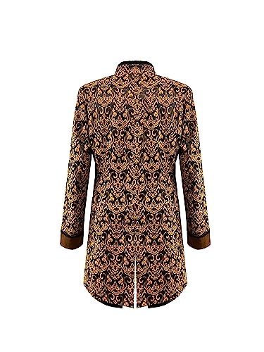 Tzmapu Men'S Steampunk Vintage Long Tailcoat Jacket Gothic Victorian Coat Costume thumb #2