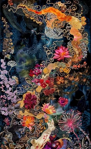 JYXSJYYD 5D Flower DIY Diamond Art Kits for Adults Flower Vine Diamond Paintings Kits for Beginners Paint by Diamonds Dot Full Drill Round Art Crafts Home Wall Art Decor 11.8x15.8 inches