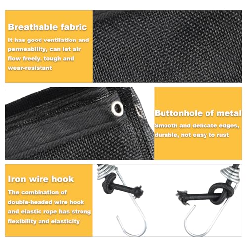 Dewocke Hundenetz Auto, 115 x 62 cm Hundegitter Auto Universal, Hunde Auto Barriere mit Seil Einstellen und Haken, Schwarz Auto Sicherheitsnetz Rücksitz Trennnetz Haustier für SUV-Pickup, Kleinwagen