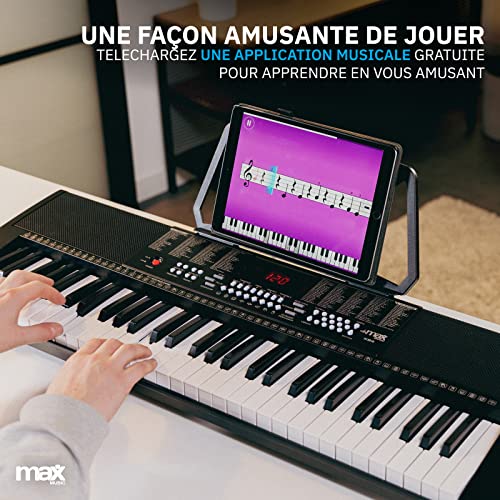 Max KB4 Clavier électronique pour débutant, Piano numérique 61 touches, Fonction d’enregistrement, 2 haut-parleurs… - Les Beatles, Paul McCartney, John Lennon, RIngo Starr, George Harrison Max KB4 Clavier électronique pour débutant, Piano numérique 61 touches, Fonction d'enregistrement, 2 haut-parleurs… – Image 5