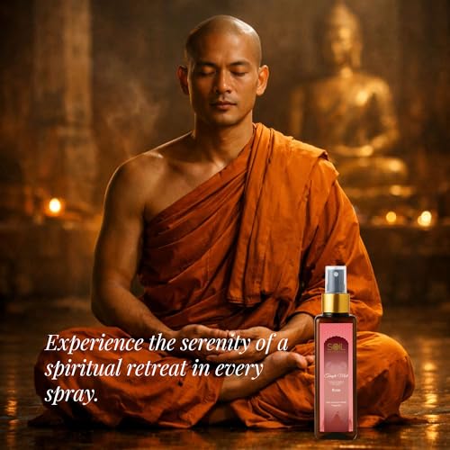 Image of Temple Mist Gulab Air Freshener Spray for Mandir, Pooja Room, Meditation & Home | Natural Rose Room Fragrance Spray | Long Lasting Spiritual Aroma | Odour Eliminator - 100ml
