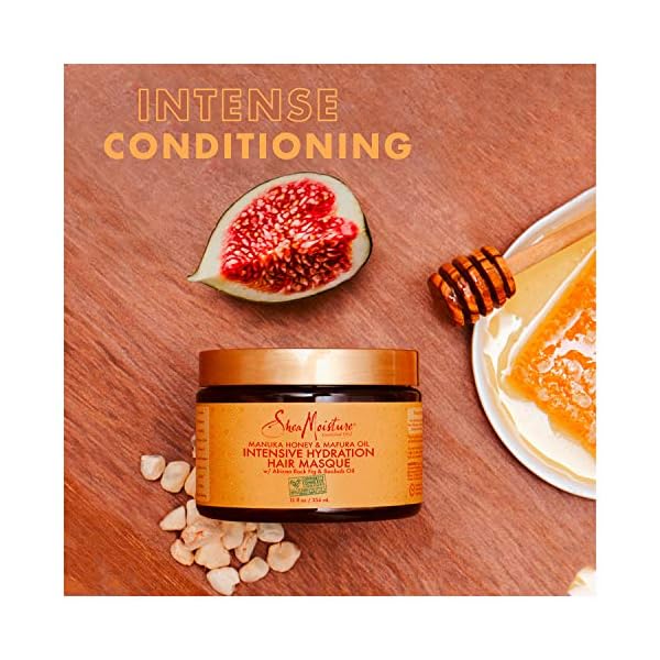 SheaMoisture-Intensive-for-Dry12-oz SheaMoisture Intensive Hydration Hair Masque Manuka Honey & Mafura Oil For Dry, Damaged Hair Deep Conditioning Hair Treatment 11.5 oz