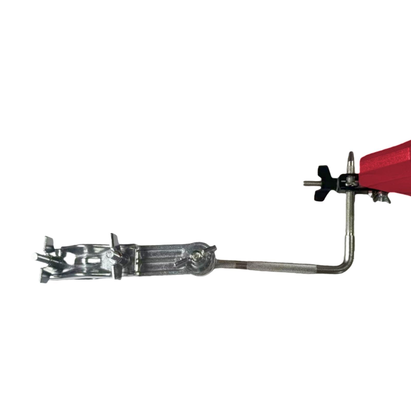 Gralara Soporte para Bombo Montaje de Cencerro Abrazadera Giratoria Instrumento de Percusión Ajustable Barra en Forma L Mejorada Adecuado para Banda, Rojo