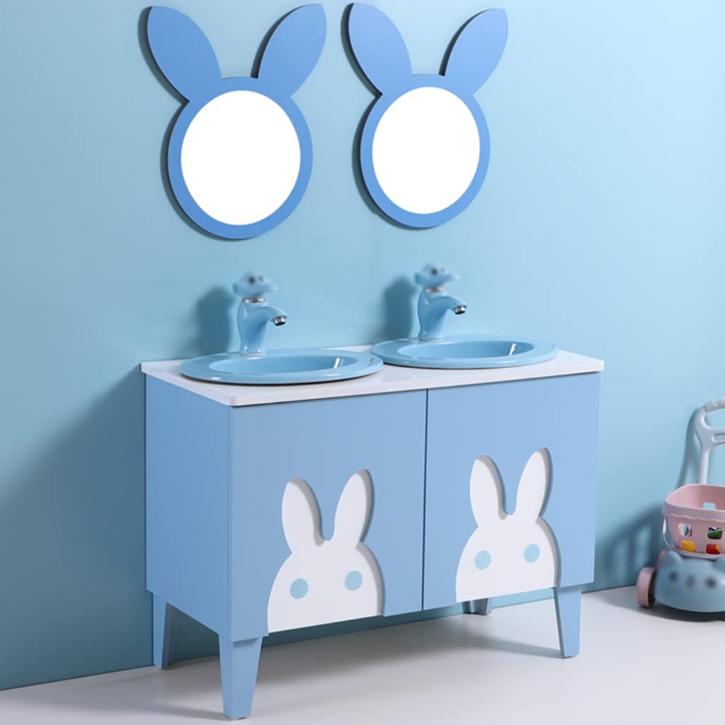 Amazon.co.jp: ダブル洗面化粧台磁器、かわいい漫画のウサギの洗面台