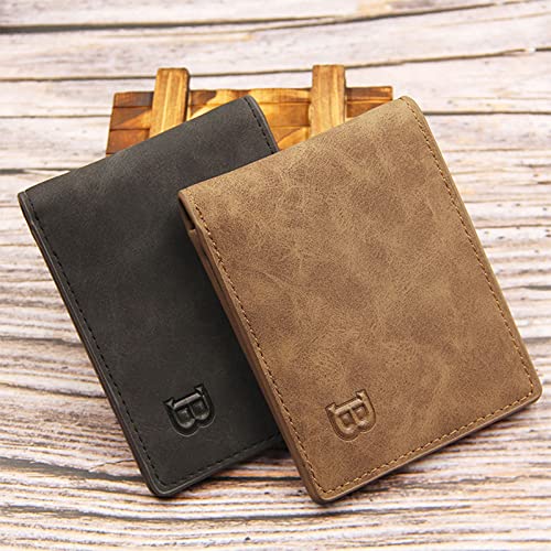 cdar Wallet, Slim Wallet For Men,Thin Minimalist Bifold Design, Metal Wallet With Money Clip For Men,Credit and Debit Cards, Driver's License Black2
