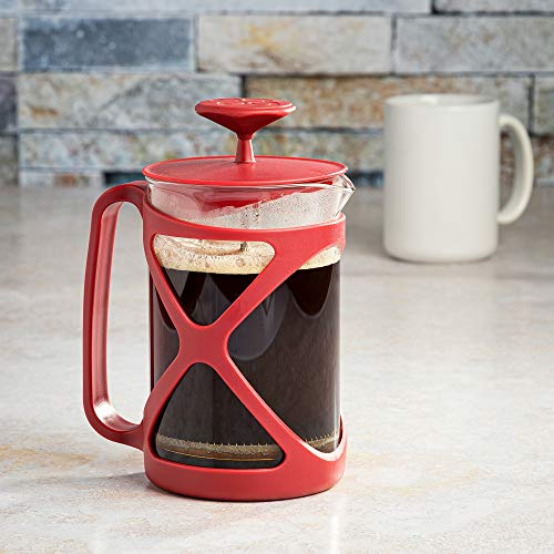 Primula Tempo Coffee Press – For Rich, Non-Bitter Coffee – French Press Design – Easy to Use – Makes 6 Cups – Red - Image 5