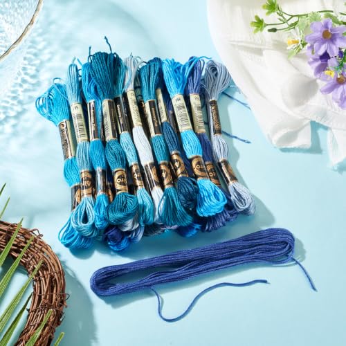 Image of FASHEWELRY 24 Skeins Embroidery Floss Thread 1mm Cross Stitch Thread