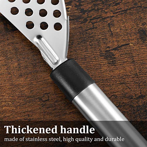 Hemoton 2 peças de coador de panela com alça de aço inoxidável crescente coador de panela para macar