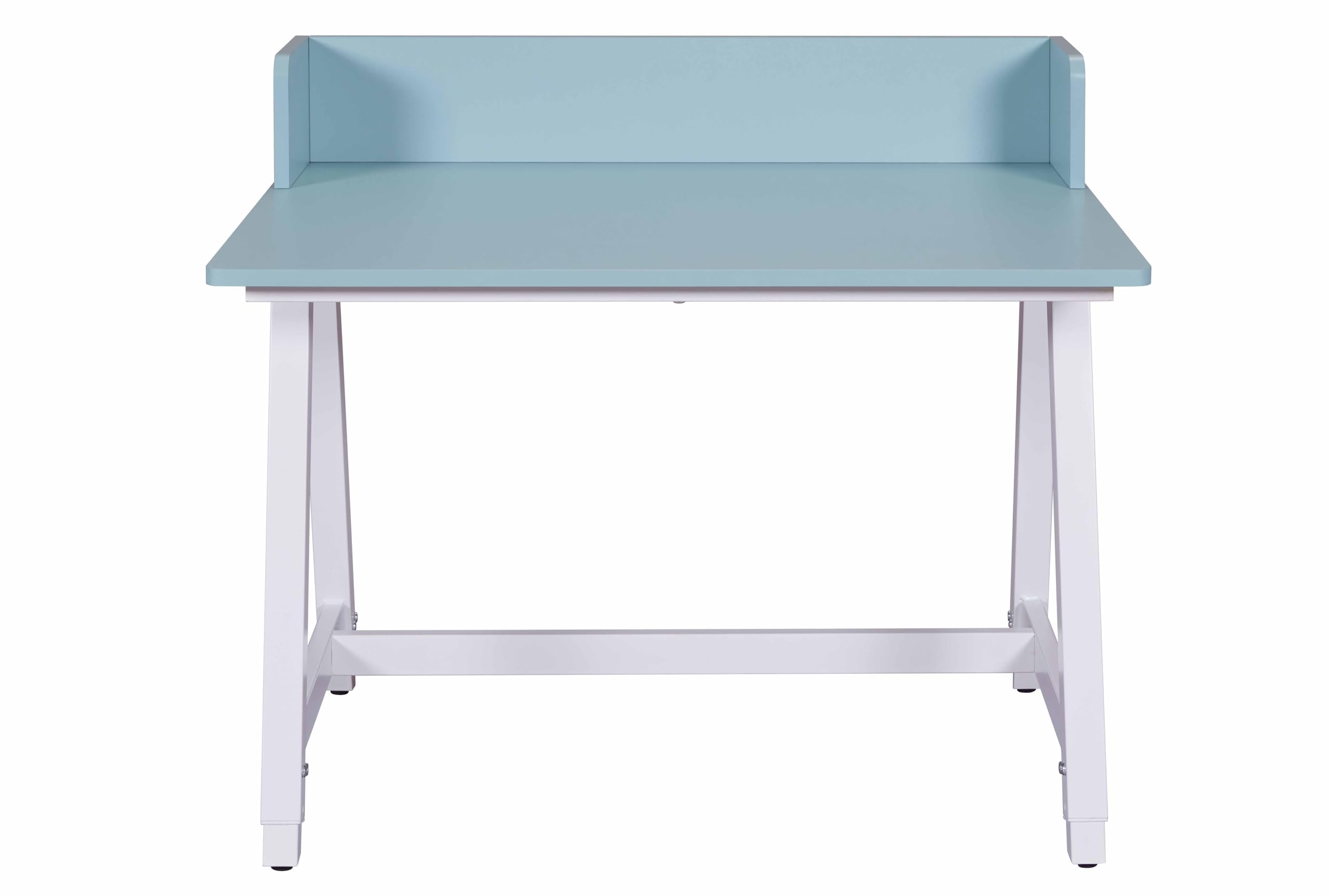 Inter Link - Escritorio Infantil - Escritorio Ajustable en Altura - para niños - con Accesorio - Mesa Estable - Habitación Infantil - Ergonómico - Mesa de Estudio y Trabajo - Blanco/Azul - Emmelie