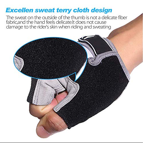Luvas de Ciclismo, Andoer Luvas de ciclismo com meio dedo respirável Antiderrapante para motocicleta