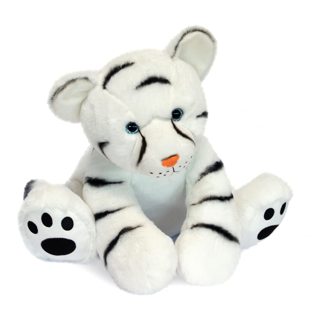 HISTOIRE D’OURS - Grande Peluche Bébé Tigre Blanc 35 cm - Collection Terre Sauvage - Peluche Douce Et Réaliste Pour Bébé Et Enfant - Dès La Naissance - Idée Cadeau Anniversaire Ou Naissance - HO3055