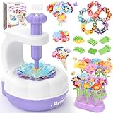 GirlsHome 300+PCS Fabric Flower Bouquets Toys, DIY Flower Making Kit for Kids, Reusable Arts and Crafts for Kids, 2 Gameplays STEM Educational Preschool Toy, Birthday Gifts for 3 4 5 6 7 8+ Years Old