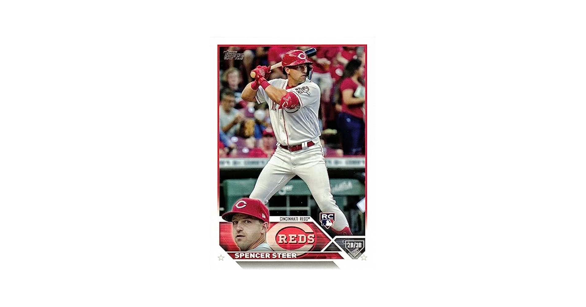 topps 2023 spencer steer ステア　サイン　1/1 1枚限 Spencer Steer 2023 Topps Chrome #RA-SS Rookie Autographs