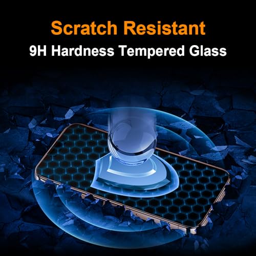 Image of OneFish Screen Protector Glass for iPhone 14 Pro Max / 15 Plus, 9H Glass Scratch Resistant, Dynamic Island Compatible, HD Clarity Tempered Film with Installation Frame, Easy Installation, 2Pack.