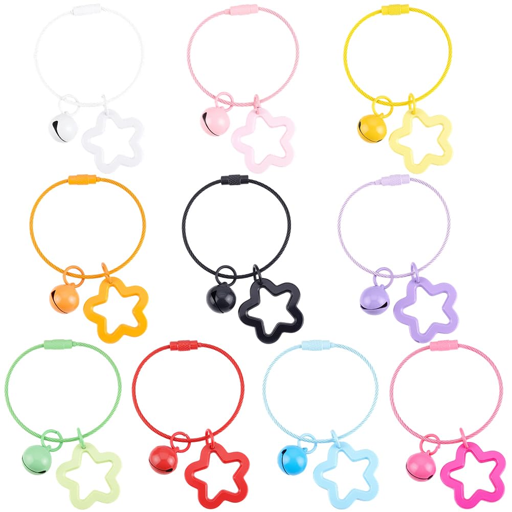 Amazon.co.jp: Beebeecraft 10個 10色 アクリルスターキーチェーン
