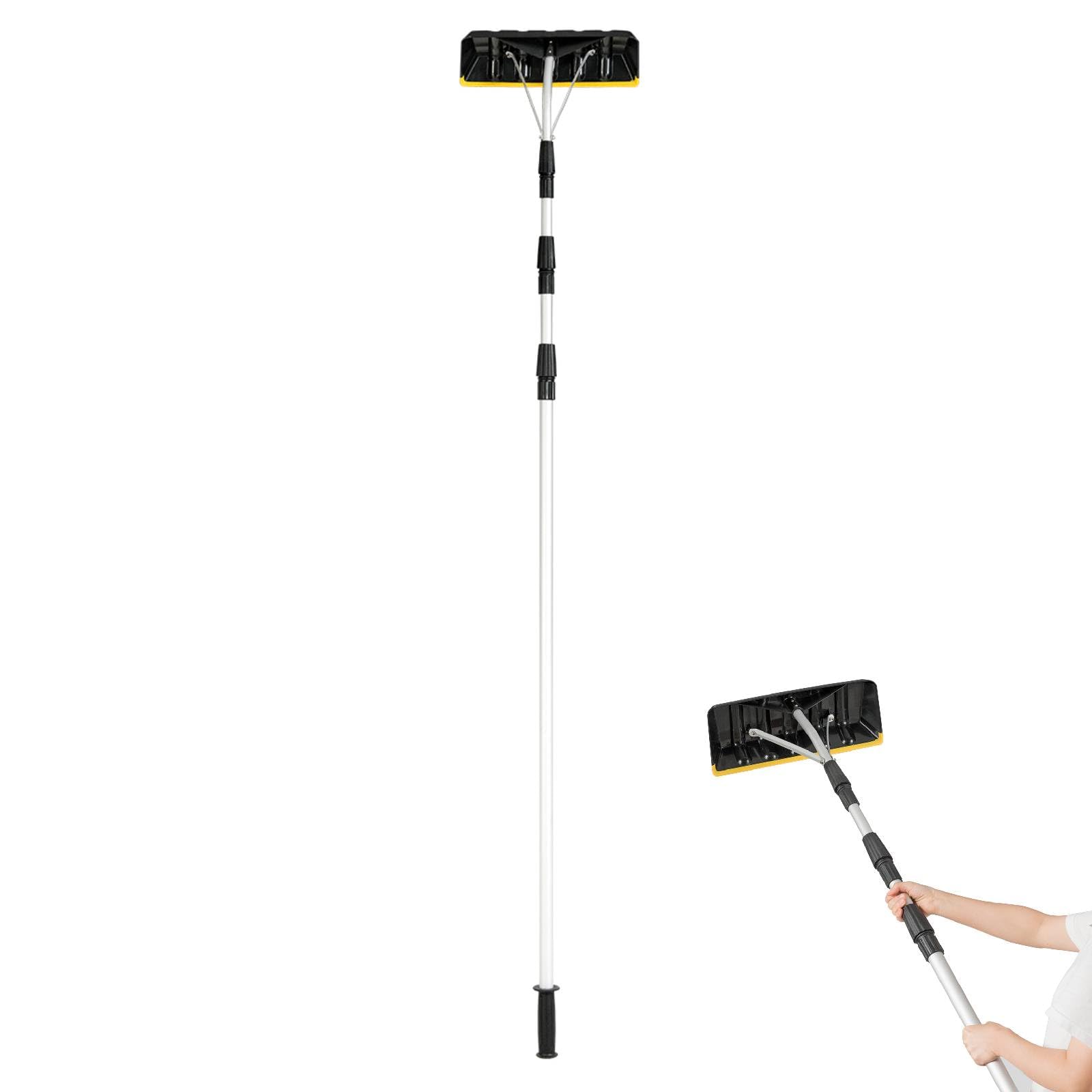 Ręczna łopata do śniegu, aluminiowa grabie dachowe, teleskopowa grabia do śniegu 200-630 cm z dużym ostrzem i antypoślizgowym uchwytem, narzędzie do usuwania śniegu na zewnątrz