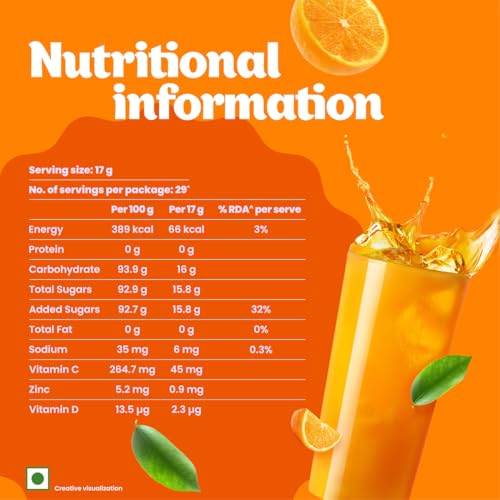 Image of Tang Orange Instant Drink Mix, 500 g (Pack of 3)