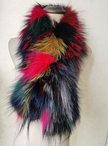 Women's Real Fox Silver Fox Hair Scarf Neckerchief Wrap Neck Warmer Party2