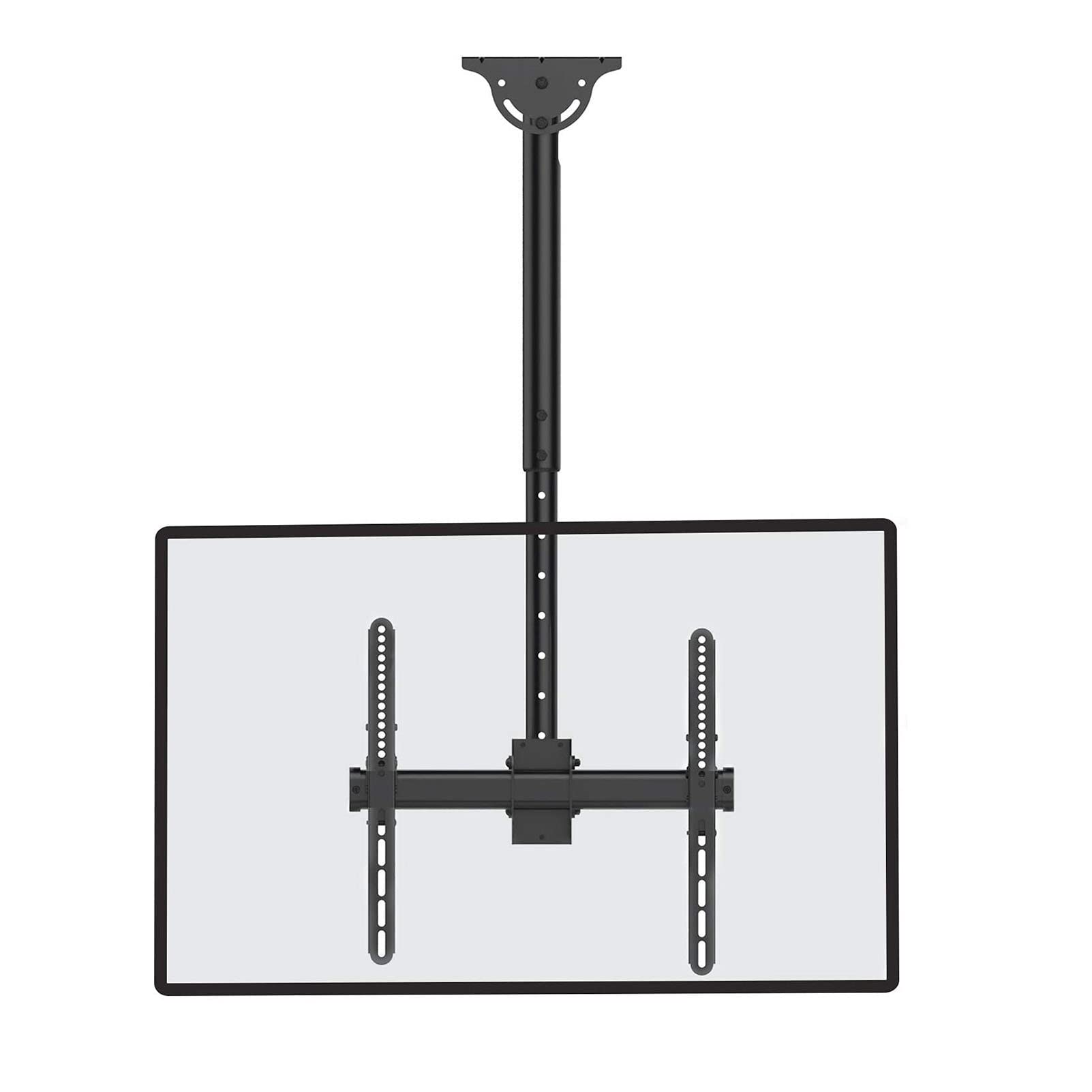 HPTHLY Universal Tv Stand Adjustable Ceiling Tv Mount Bracket Flat Slope Ceiling Tv Wall Mount 360° Rotation Swivel Tilt Full Motion For 24 To 55 Inch Curved Flat,