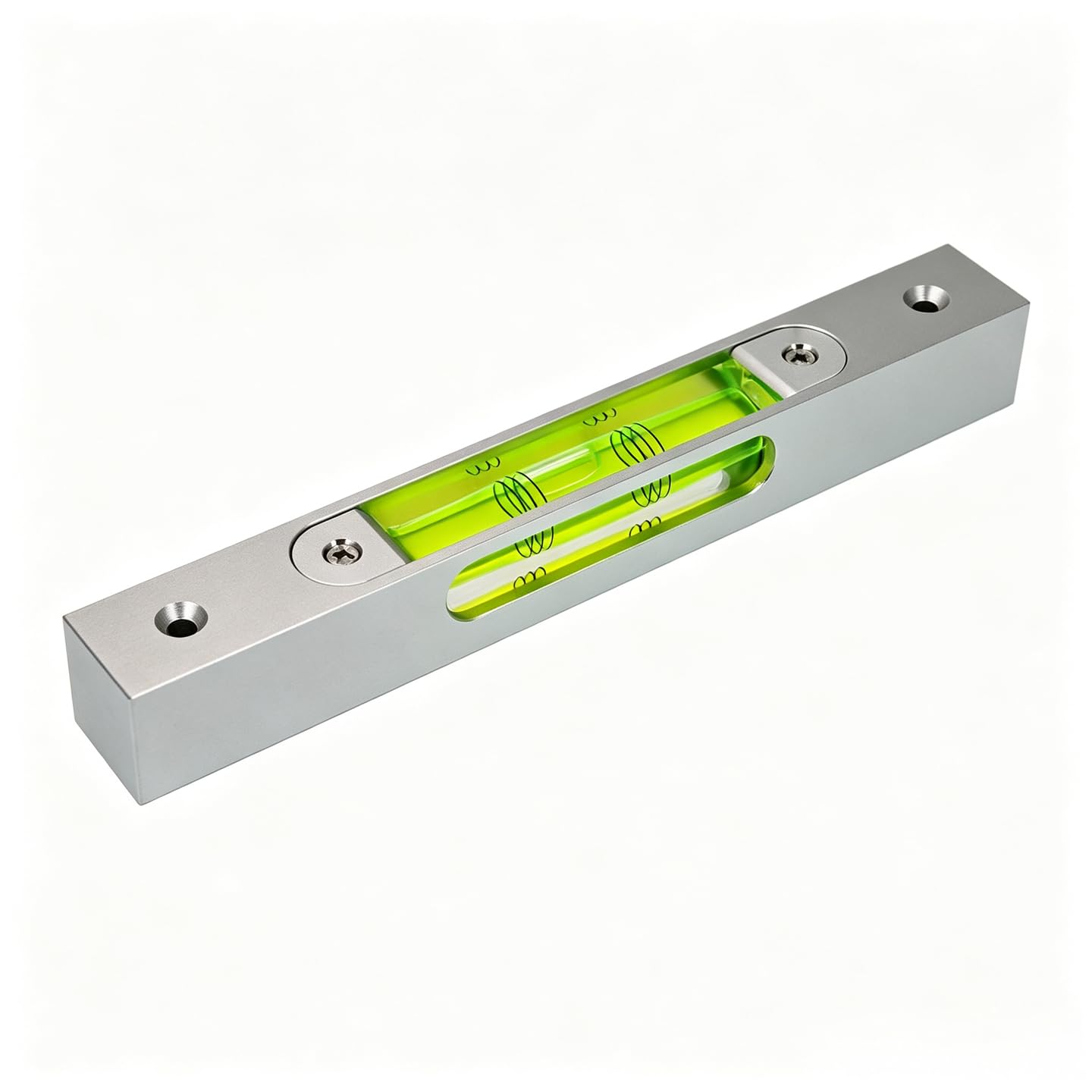 Alta precisione in lega di alluminio metallo livello regolabile bolla piccola barra quadrata luminosa lunghezza magnetica 180 foro passo 150MM