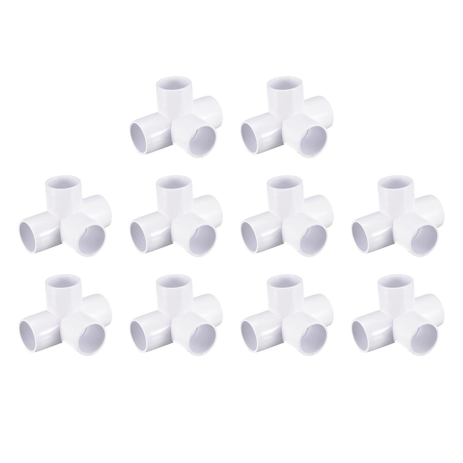 sourcing map 24 Paquete PVC Codo Montaje 3/4 Pulgadas PVC Tubo Accesorios