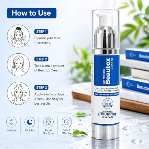 Image of Beautox Face Cream SPF 30 | Broad Spectrum Daily Moisturizer with Anti-Wrinkle Peptides & UV Protection | 50 ml / 1.7 oz | Anti-Aging, Hydrating, and Skin Firming Cream
