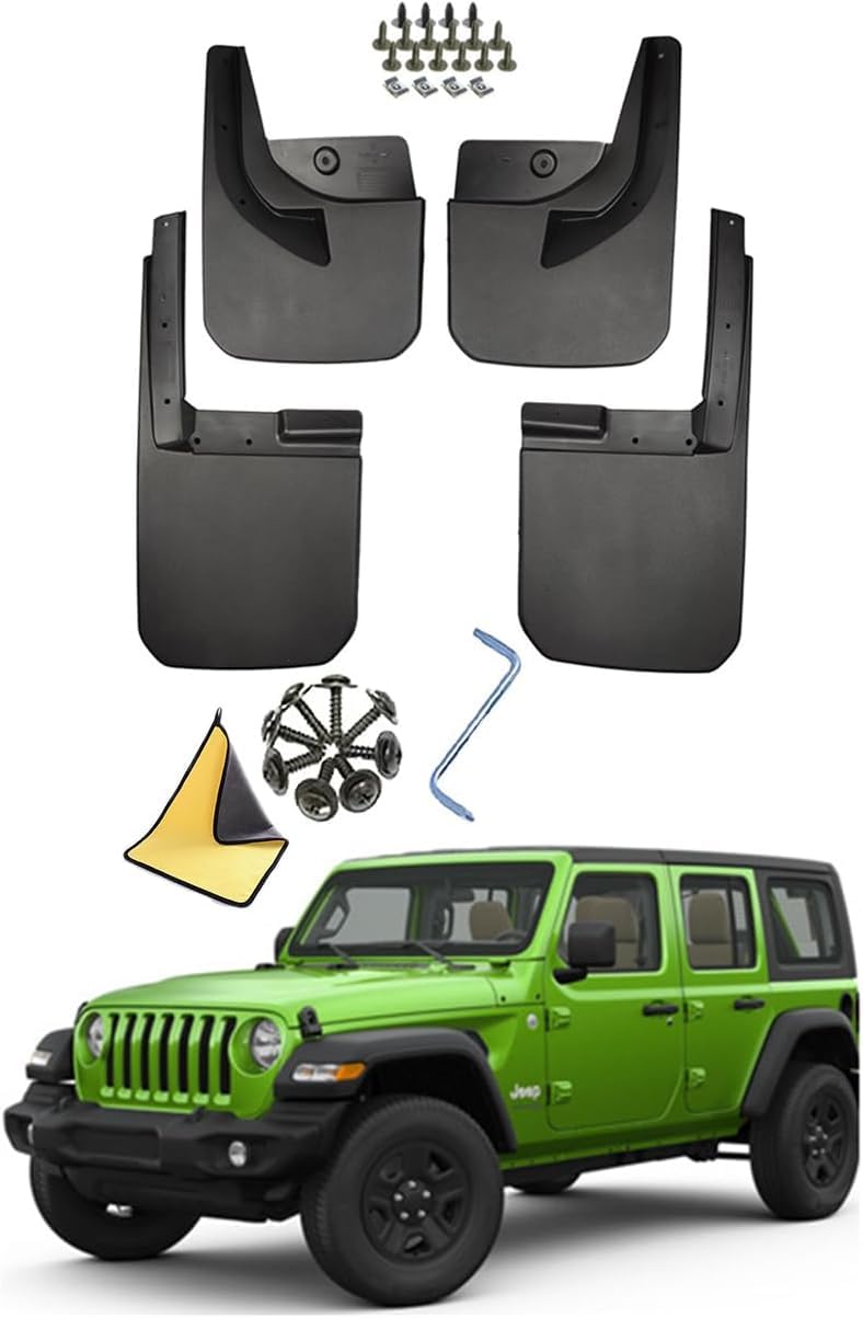 PLKASHUC Mud Flaps Car Mudguards for Jeep Wrangler JL JK 2019-2023.
