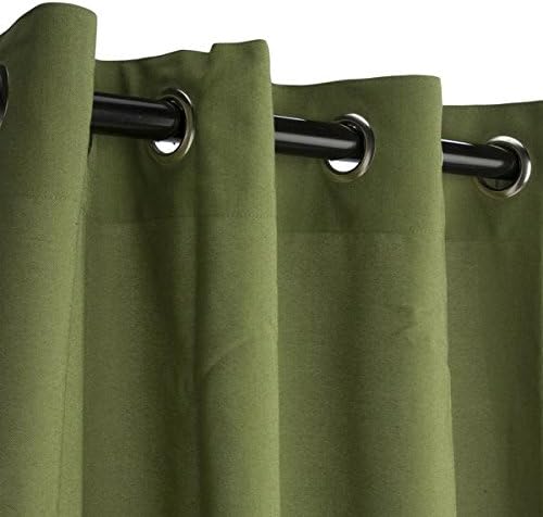 Comfort Classics Sunbrella Outdoor Curtain Panel, Nickel Grommet Top, 50 by 84 Inch in Cilantro; Perfect for Your Patio, Porch, Gazebo, or Pergola Inc.