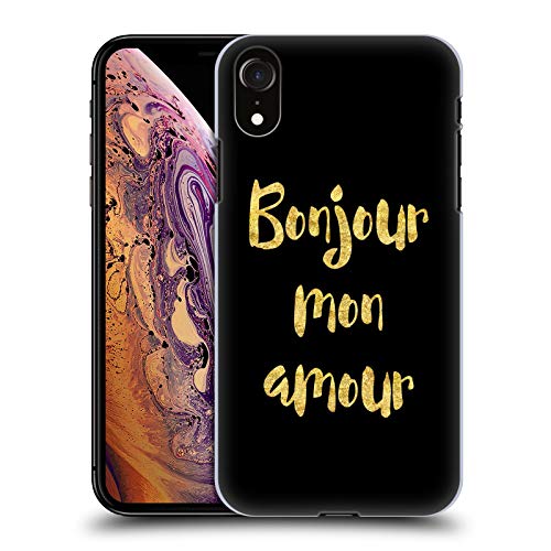 Coque rigide iPhone XR Bonjour Mon Amour, l'élégance poétique signée LebensArt