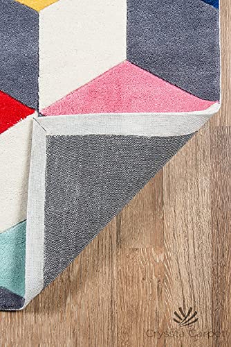 Image of Soft Woolen Modern Collection Tufted Carpet for Living Room Bedroom and Hall Size 7 x 10 Feet Color Multi