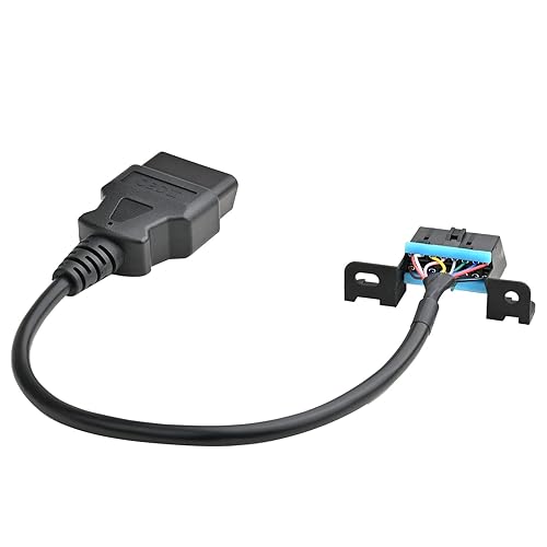 Miniatura 6 de iKKEGOL Cable completo OBD2 macho a hembra de 16 pines con soporte de montaje debajo del salpicadero, adaptador de extensión de arnés de cable,