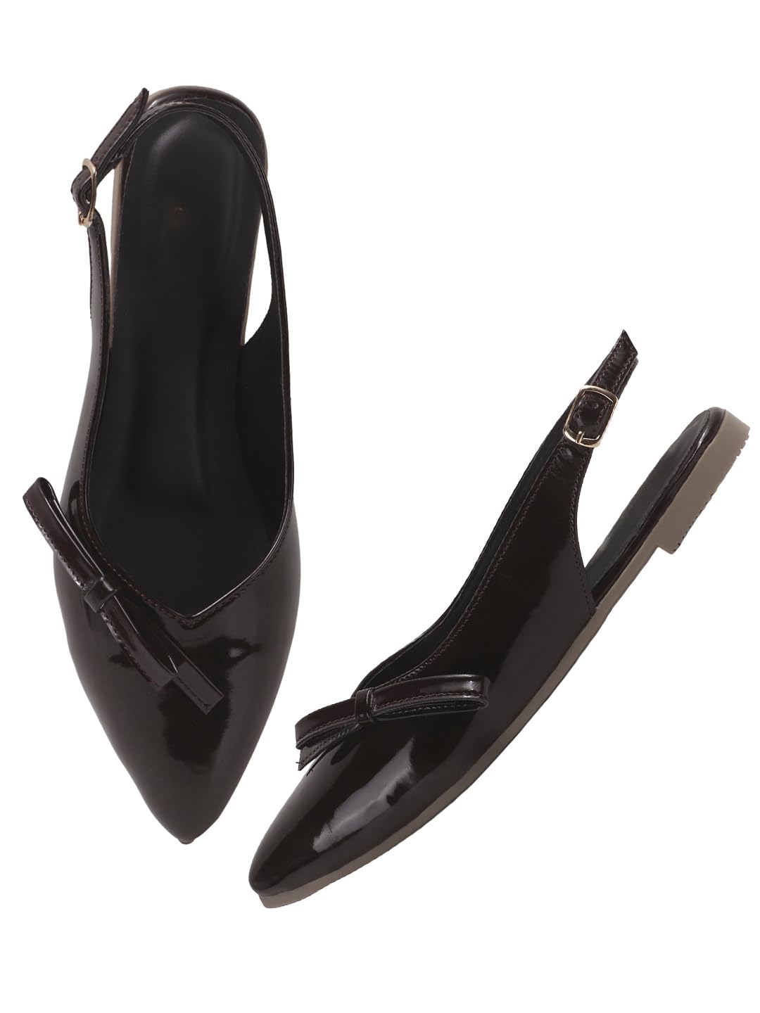 Slingback Solid Flat Mules Bellies Sandals for Women and Girls-image-36