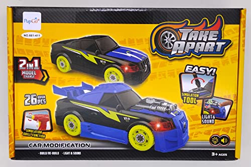 Pup Go Take Apart Toy Racing Car Realistic Sound Light, 2 In 1 Easy Build Your Own Car, Drill And Power Tools, Best Gifts Presents Childrens Construction Building Toys For Age 3+ Year Old Boys Kids #TOP7