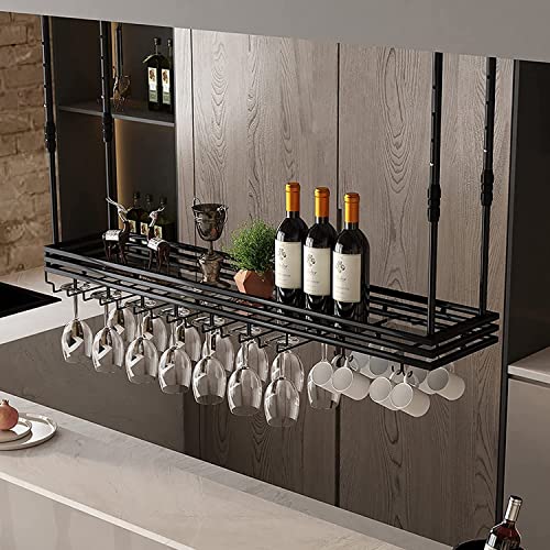 Support de verre à vin en métal réglable pour optimiser les petites cuisines