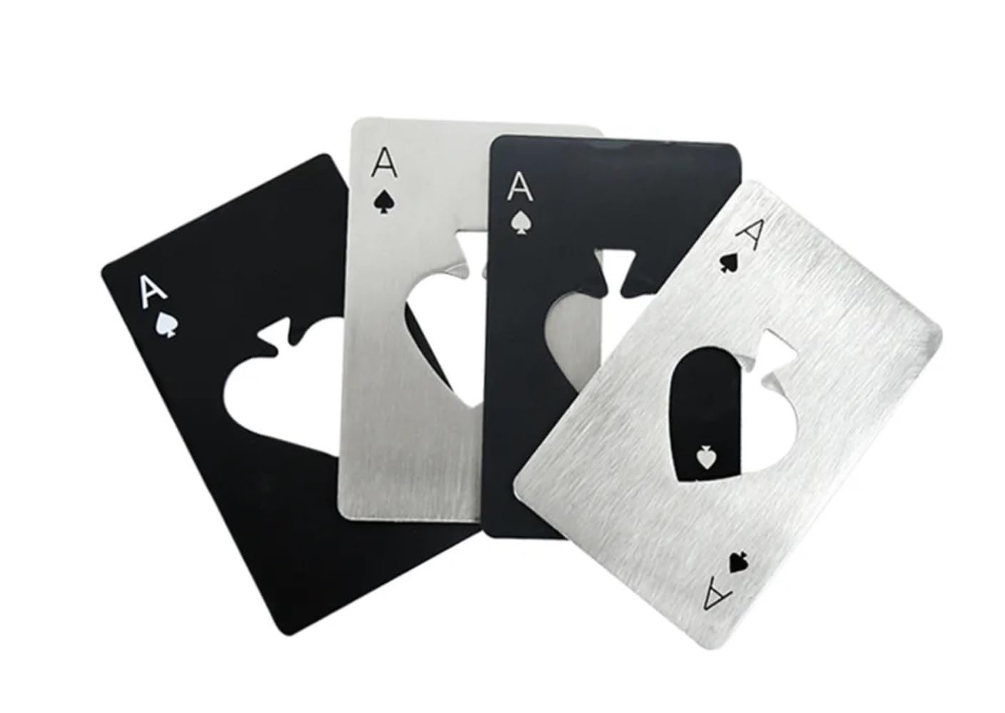BHOOLU&GOOLU Creative Poker Shape Stainless Steal Bottle Opener - 4 Pcs Set