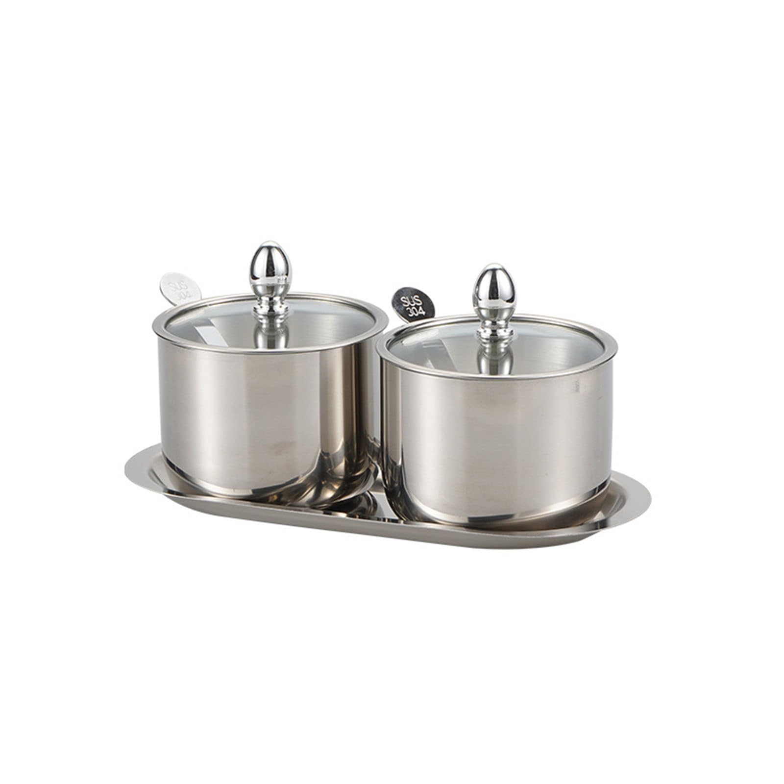 Buxuaaaa 304Stainless Steel Spices Jar Elegant Seasoning Jar Metal Seasoning Container for Kitchen Cooking and Dining Storage Jars